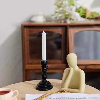 Миниатюрные имитационные подсвечники, модель украшения для кукольного домика, свечи, мебель, игрушка, ролевые игры, украшения для кукольного домика, аксессуары
