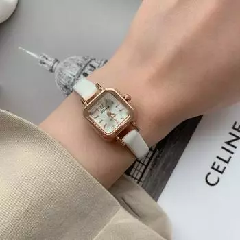 Миниатюрные квадратные наручные часы Blue City с эмалью 5 цветов