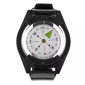 Миниатюрные легкие наручные часы для отдыха на открытом воздухе, компас из АБС-пластика, резиновый ремешок для часов, инструмент, аксессуар