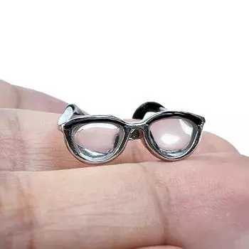 Миниатюрные металлические очки с линзами кукольный домик ретро очки декоративные аксессуары модель миниатюрные украшения