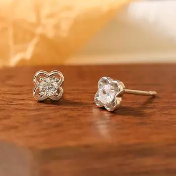 Миниатюрные милые серьги-гвоздики с цветком из циркония для женщин, модные универсальные высококачественные стильные серьги, подарки на день рождения