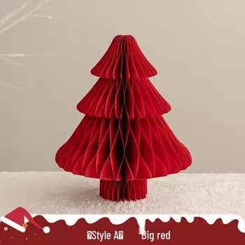 Миниатюрные рождественские украшения ручной работы - Бумажное складывание, декор в стиле «красный интернет» 10cm with Hanging Rope