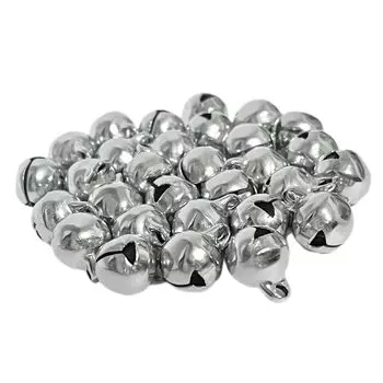 Миниатюрные серебряные колокольчики, безопасные для животных, для детей, поделки ручной работы и многое другое (12 мм, 30 штук)