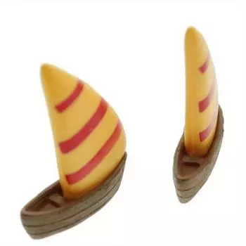 Миниатюрные смоляные фигурки Искусственная парусная лодка Лодка Смола Сделай сам Ремесло Микроландшафт Мох жёлтый