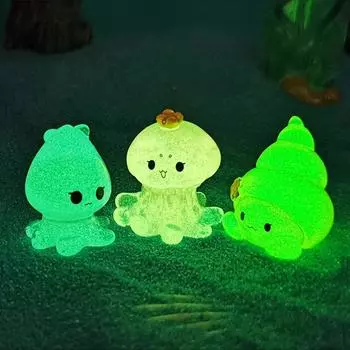 Миниатюрные светящиеся медузы, миниатюрные фигурки, поделки, аквариум для рыб, осьминог, украшение для автомобиля, украшение для домашнего стола, подарки