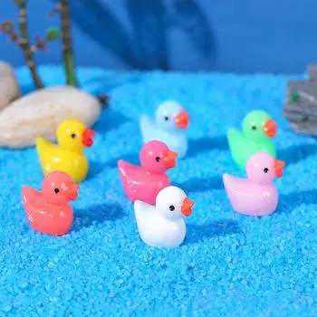 Миниатюрные желтые кукольные аксессуары для уток - Креативные украшения для микропейзажей и подвески из смолы жёлтый