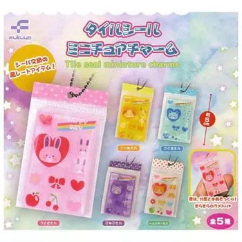Миниатюрный амулет Tile Seal x All 5 Types Set Full Comp Gacha Gacha Capsule Toy