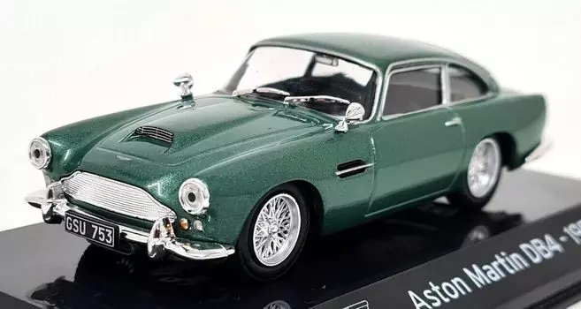 Миниатюрный автомобиль Aston Martin ASTON MARTIN DB4 1958 с прозрачным корпусом 1/43 (зеленый) [элемент] зелёный