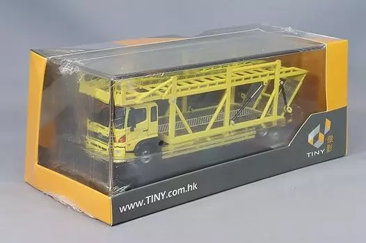 Миниатюрный автомобильный перевозчик Hino 500 Hino Ranger 1/64 (желтый) жёлтый