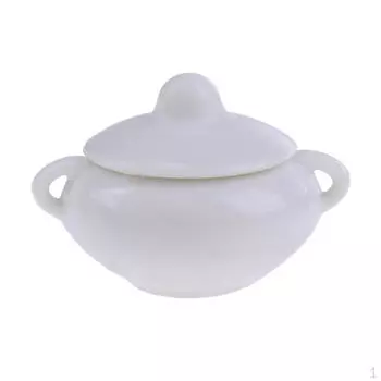 Миниатюрный чайник для тушения, кукольный домик, посуда, аксессуары, масштаб 1/12