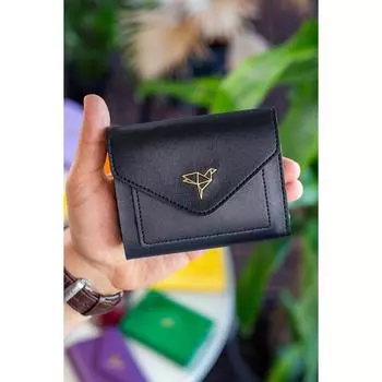 Миниатюрный черный женский кошелек Columbia из веганской кожи с отделением для монет и отделением для карточек