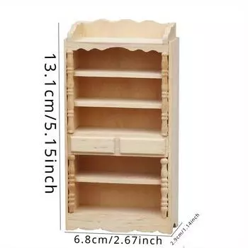 Миниатюрный деревянный шкафчик в масштабе 1/12 - DIY миниатюрный реквизит для фотосъемки - Сезонный декор - Идеальный подарок 1PC