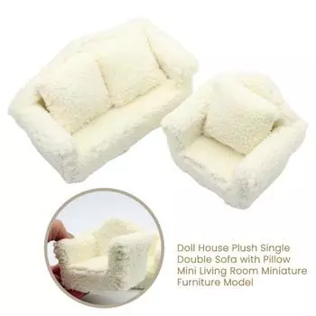 Миниатюрный диван 1:12 масштаб Мини Дом Диван Плюшевая Миниатюрная Мебель Куклы Аксессуары Для Дома Фото Реквизит Подарок для Мальчиков Девочек Single