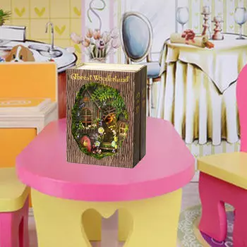 Миниатюрный домик 3D деревянная головоломка ручной работы диорама наборы деревянная хижина моделирование магазин строительство