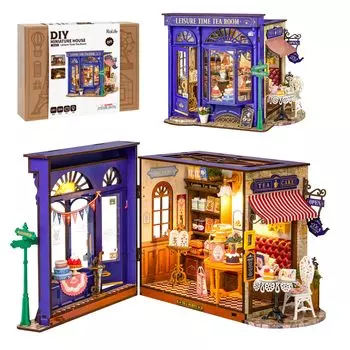 Миниатюрный домик Rolife Десерт с дверью DIY Кукла ручной работы Интерьер Атмосфера Вход Ремесло Убийство Образовательный Для средней школы Подходит для