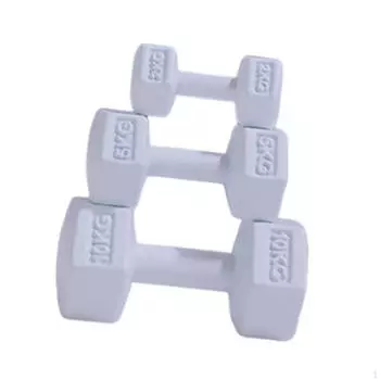 Миниатюрный фитнес-набор из 3 предметов для кукольного домика с гантелями и чайником