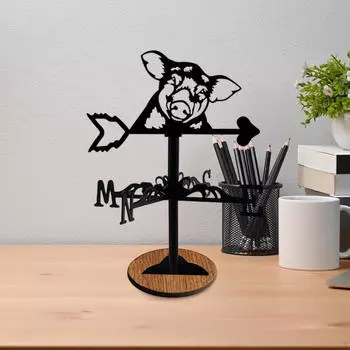 Миниатюрный флюгер для настольного использования, предмет садового декора, железный инструмент для направления ветра на открытом воздухе Style D