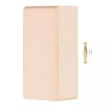 Миниатюрный игрушечный холодильник в масштабе 1/12, реалистичный однодверный неокрашенный деревянный кукольный холодильник