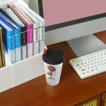 Миниатюрный кофейный сервиз Yousheng Doll House, мини-кружка для кофе с крышкой, подстаканник, модель для 1 человека:6 Декор столовой в кукольном домике-кафе синий