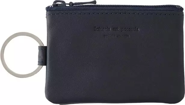 Миниатюрный кожаный чехол для ключей Noir Key Pouch Navy Slip-on NSL-1803