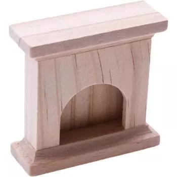 Миниатюрный кукольный домик, аксессуары, мебель, деревянный камин для гостиной, кухни, рождественское украшение 6.7*2.3*6.5cm бежевый