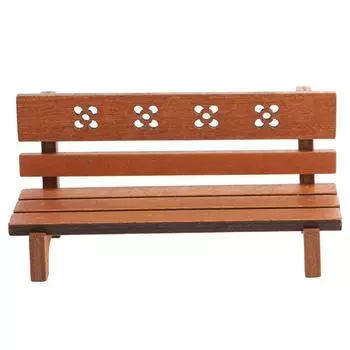 Миниатюрный кукольный домик для малышей 1:12 Ratio Mini Imitate Pack Bench Dollhouse(коричневый)