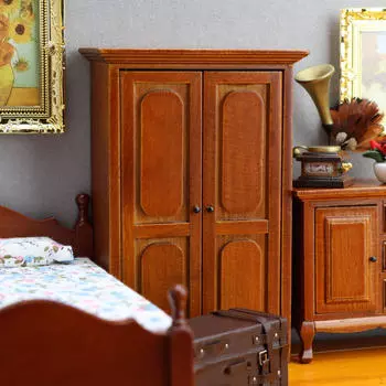 Миниатюрный кукольный домик Гардеробная 1:12 масштаба открывающаяся игровая мебель старая