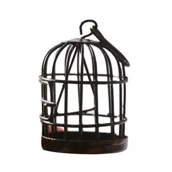 Миниатюрный кукольный домик, клетка для птиц, орнамент, модель, домашний декор для рабочего стола, детская игрушка в подарок коричневый