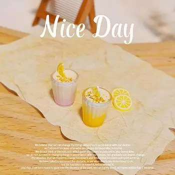 Миниатюрный кукольный домик, милый смоляной мини-фруктовый чай, игрушечные модели, аксессуары для кукольного дома, еда для ролевых игр, кухонный декор жёлтый