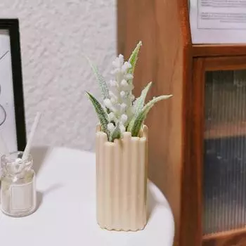 Миниатюрный кукольный домик с цветком в горшке, аксессуары, мини-ваза с цветком, миниатюрный искусственный цветок, настольное украшение для 1:6 или 1:12 масштабных кукольных домиков фиолетовый