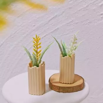 Миниатюрный кукольный домик с цветком в горшке, аксессуары Мини-ваза с цветком, миниатюрная столешница из искусственного цветка фиолетовый