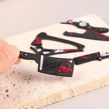 Миниатюрный кукольный домик ужасы ножницы топор Хэллоуин декор пародия реквизит орнамент модель кукольный дом аксессуары