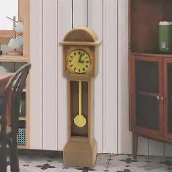 Миниатюрный кукольный напольный часы, игрушечная модель, масштаб 1/12, дедушка, ретро, классика