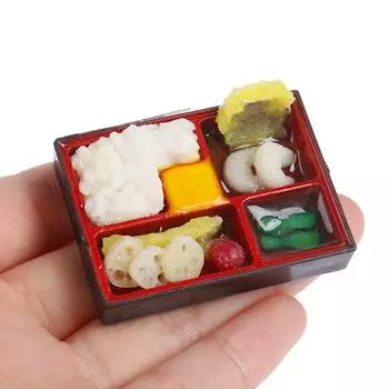 Миниатюрный кукольный японский фастфуд ланч-бокс на 1 человека:12 кукольный домик