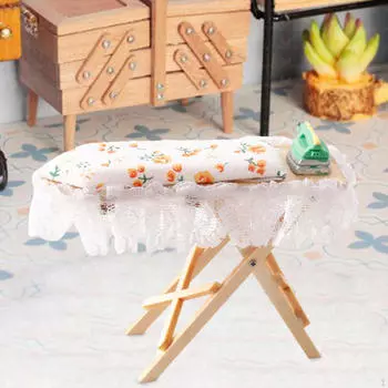 Миниатюрный кукольный утюг, гладильный стол, игровой набор, мини-доска, масштаб 1/12, мебель для кукольного домика