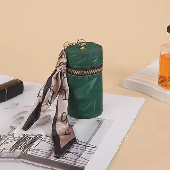 Миниатюрный легкий роскошный брелок-сумка-ведро - универсальный держатель для помады и подвеска зелёный