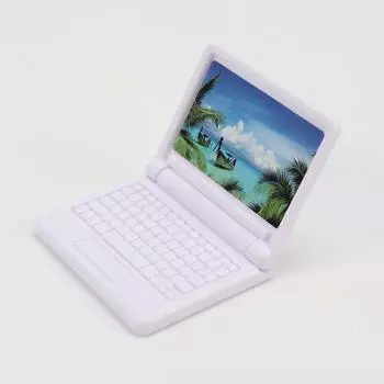 Миниатюрный мультфильм симулятор ноутбука мини модель игрушка кукольный домик домашняя сцена украшение реквизит