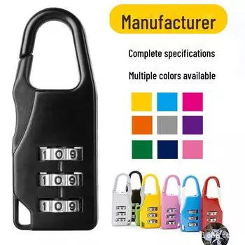 Миниатюрный мультяшный кодовый замок для рюкзака, чемодана, молнии или пенала Plastic Red