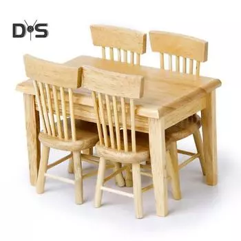 Миниатюрный набор деревянных игрушек для кукольного домика «Играй с тобой» белый