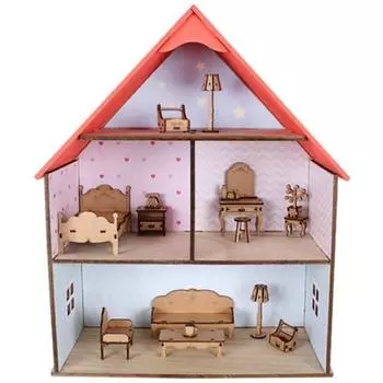 Миниатюрный набор мебели типа B, миниатюрный DIY, Корея, 3d головоломка