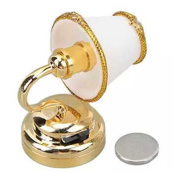 Миниатюрный настенный светильник для кукольного домика, металлический, мини, теплый светодиодный, настенный светильник для кукольного домика 1/12