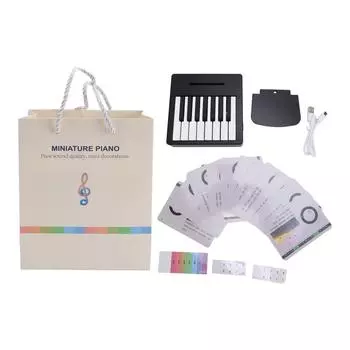 Миниатюрный настольный календарь для фортепиано, инновационный музыкальный стол, украшение для рабочего стола в офисе чёрный