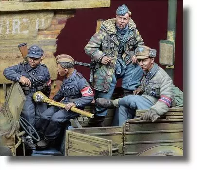 Миниатюрный немецкий солдатский танк Kubelwagen, Берлин, 1945 г., набор из 4 смоляных деталей DD35239 D-Day 1/35 Vol.2