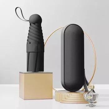 Миниатюрный переносной капсульный зонт, устойчивый к ультрафиолетовому излучению, с высокой эстетической ценностью, незаменимый предмет женского солнцезащитного зонта для туризма.