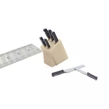 Миниатюрный режущий инструмент для кукольного домика, держатель для мини-резака, разделочная доска, модель, орнамент, сцена, кухонный декор, игрушки, аксессуары для кукольного домика