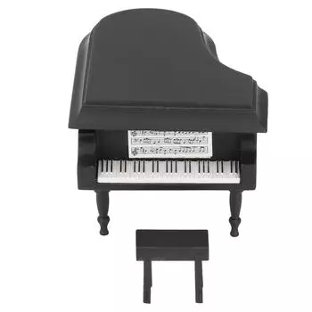 Миниатюрный рояль из бука, глянцевая блестящая краска, милый стиль, кукольный домик, музыкальный