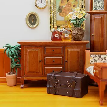 Миниатюрный шкаф для кукольного домика, открывающийся, с 3 ящиками, аксессуары для кукольного домика 1/12