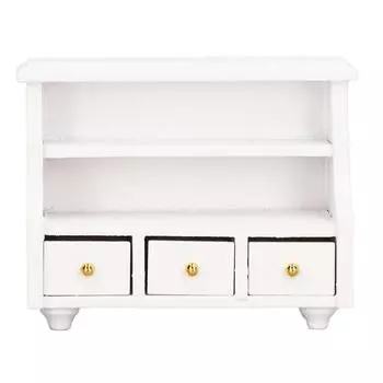 Миниатюрный шкафчик Pure White Edge Lovely Storge Cabinet для украшения ванной комнаты