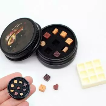 Миниатюрный шоколадный набор для декора кукольного дома, шоколадные модели, мини-модели шоколадных украшений для кукол масштаба 1/12 1 Set