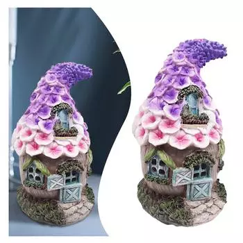 Миниатюрный сказочный сад, каменный дом, украшения, солнечные растения